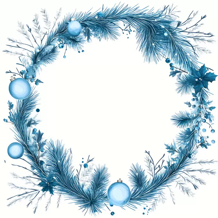 Christmas Frame Blue
