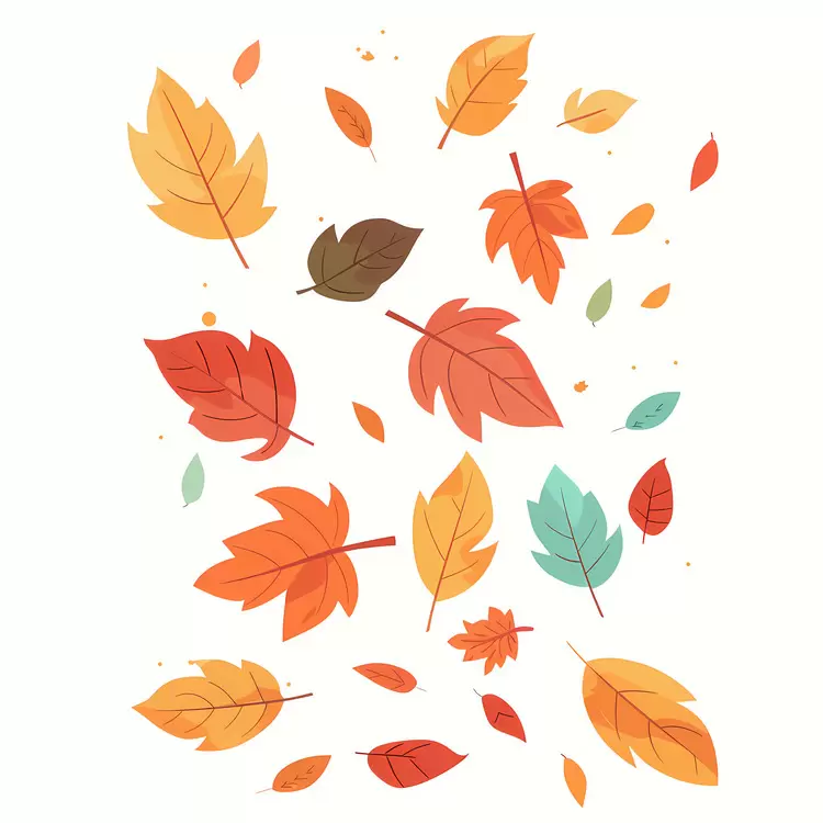 falling autumn leaves