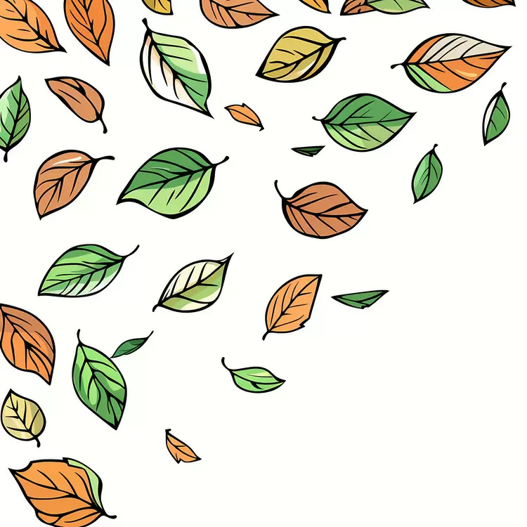 falling autumn leaves