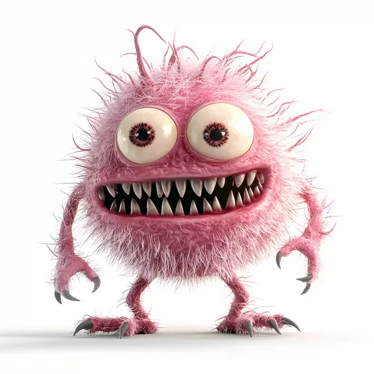 Pink Halloween monster