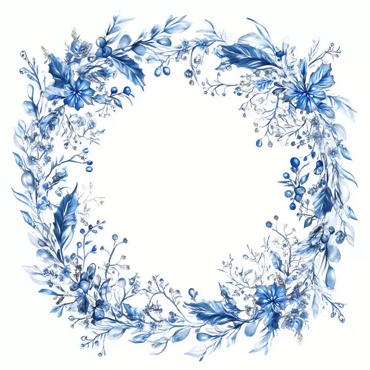 Christmas Frame Blue