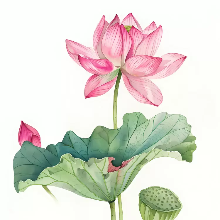 Pink lotus flowers
