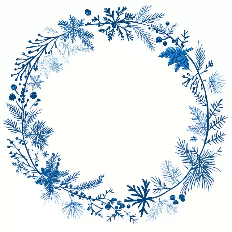 Christmas Frame Blue