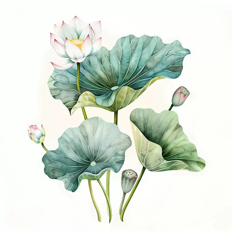 Pink lotus flowers