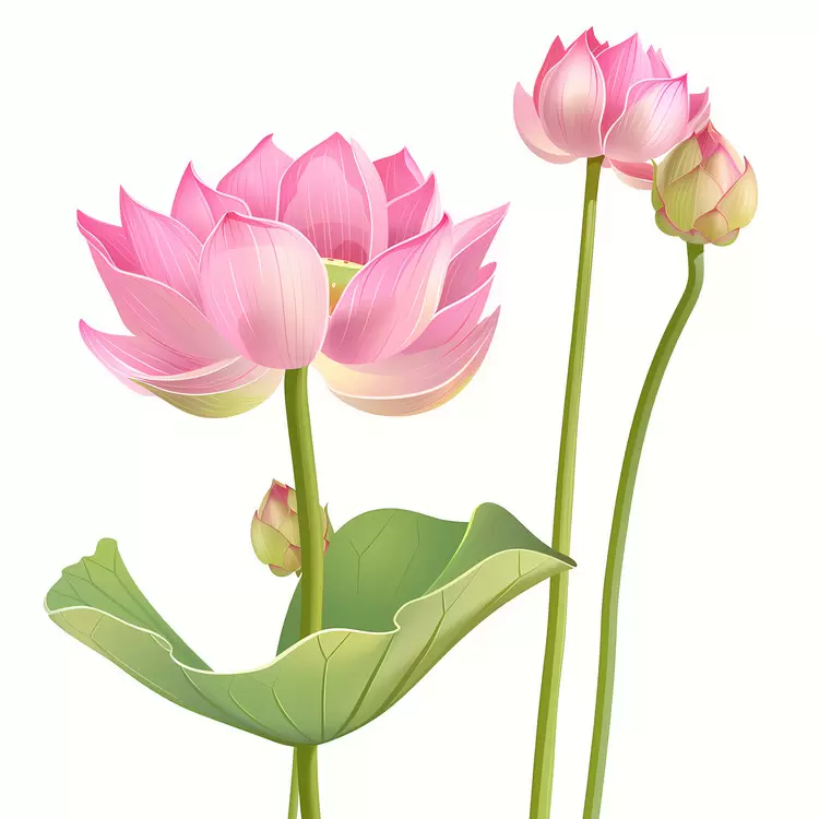 Pink lotus flowers