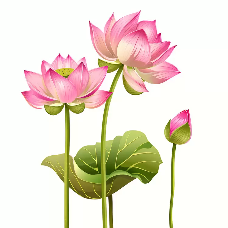 Pink lotus flowers