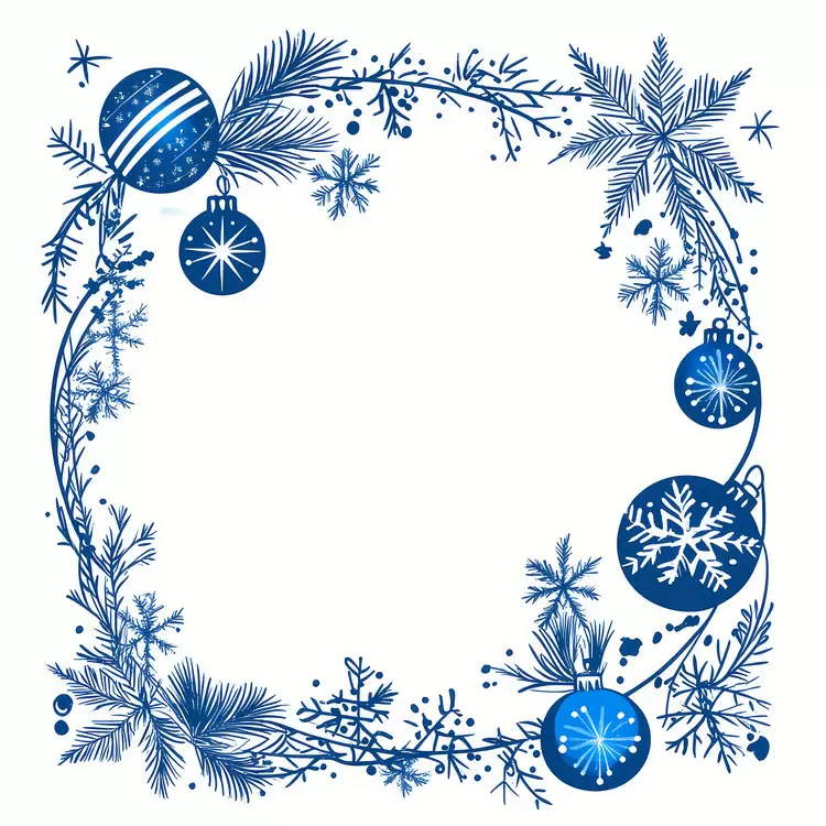 Christmas Frame Blue