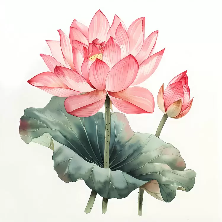Pink lotus flowers