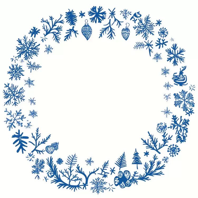 Christmas Frame Blue