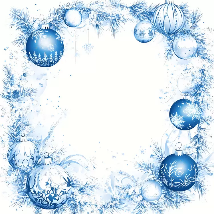 Christmas Frame Blue