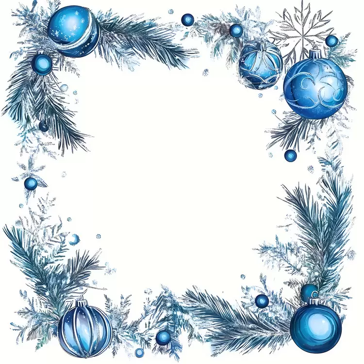 Christmas Frame Blue
