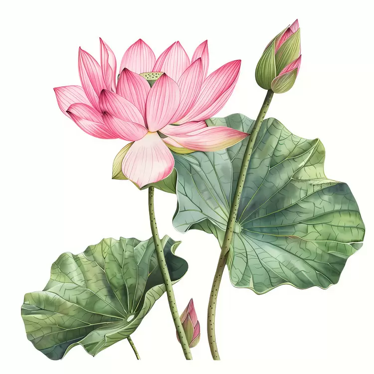 Pink lotus flowers