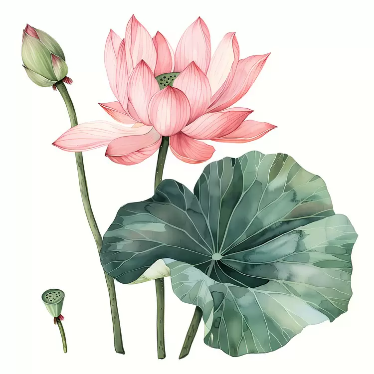 Pink lotus flowers