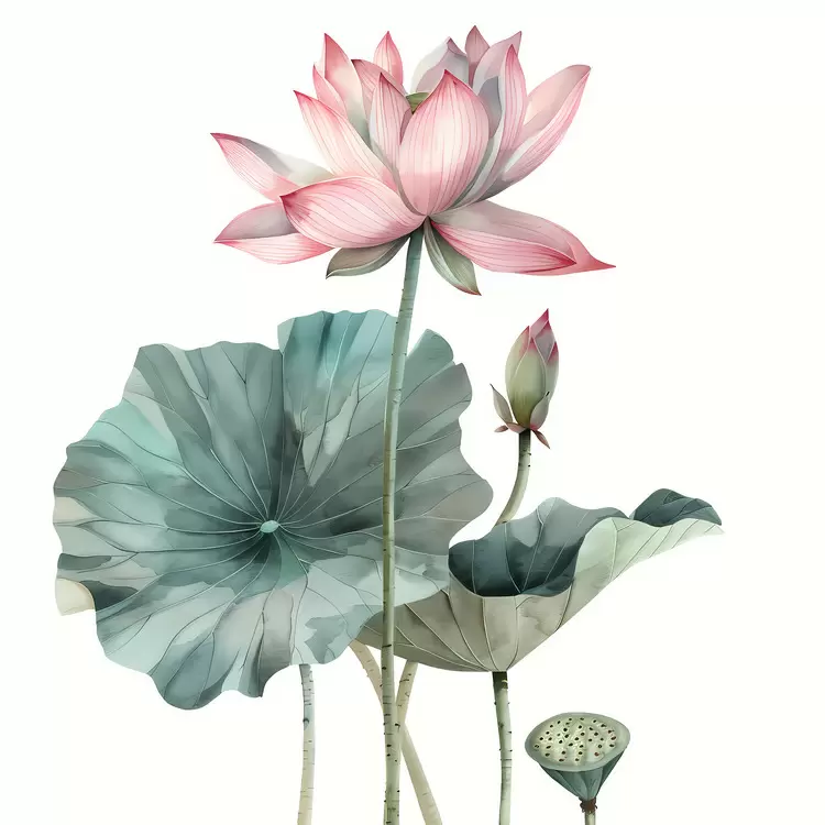 Pink lotus flowers