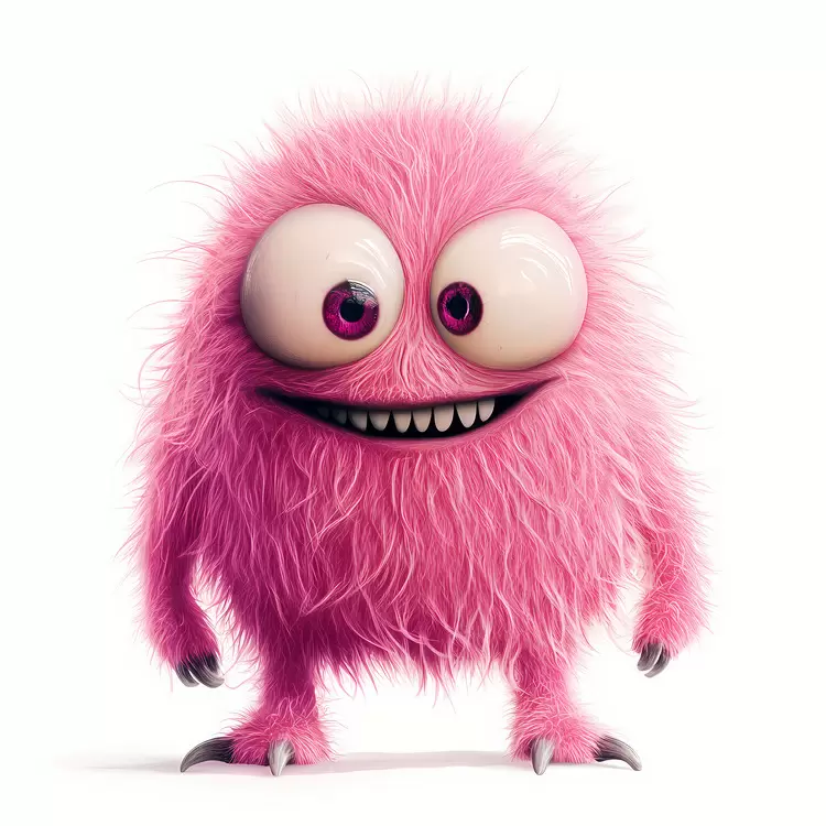 Pink Halloween monster