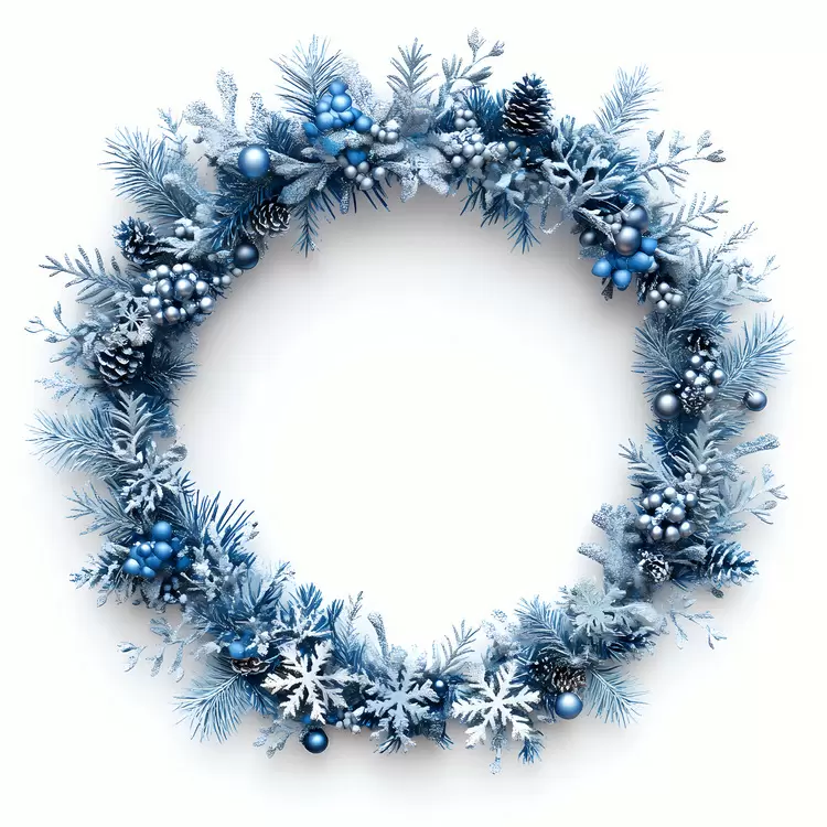 Christmas Frame Blue