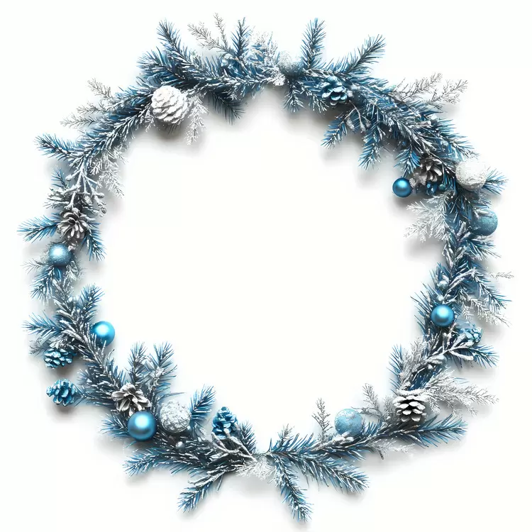Christmas Frame Blue