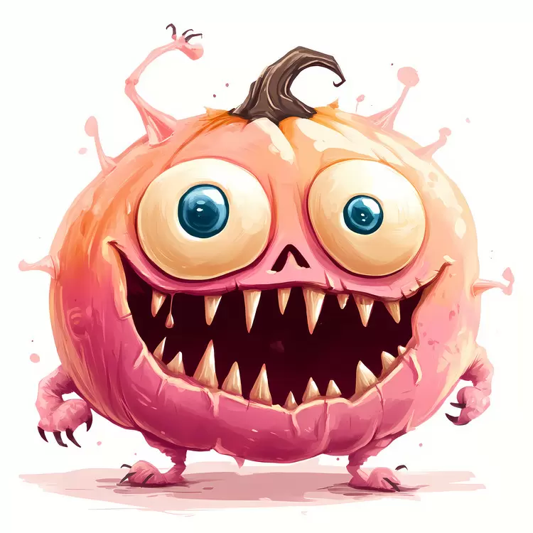 Pink Halloween monster
