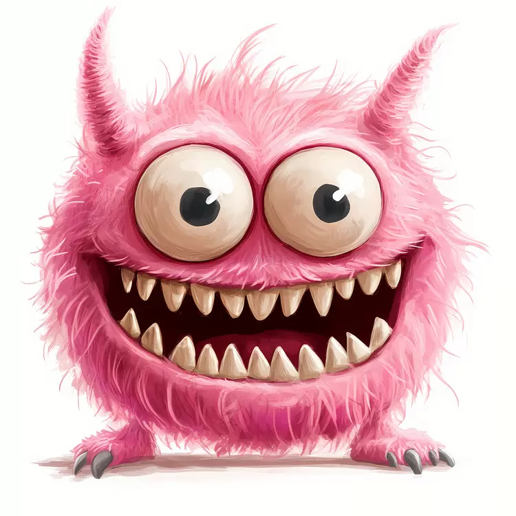 Pink Halloween monster