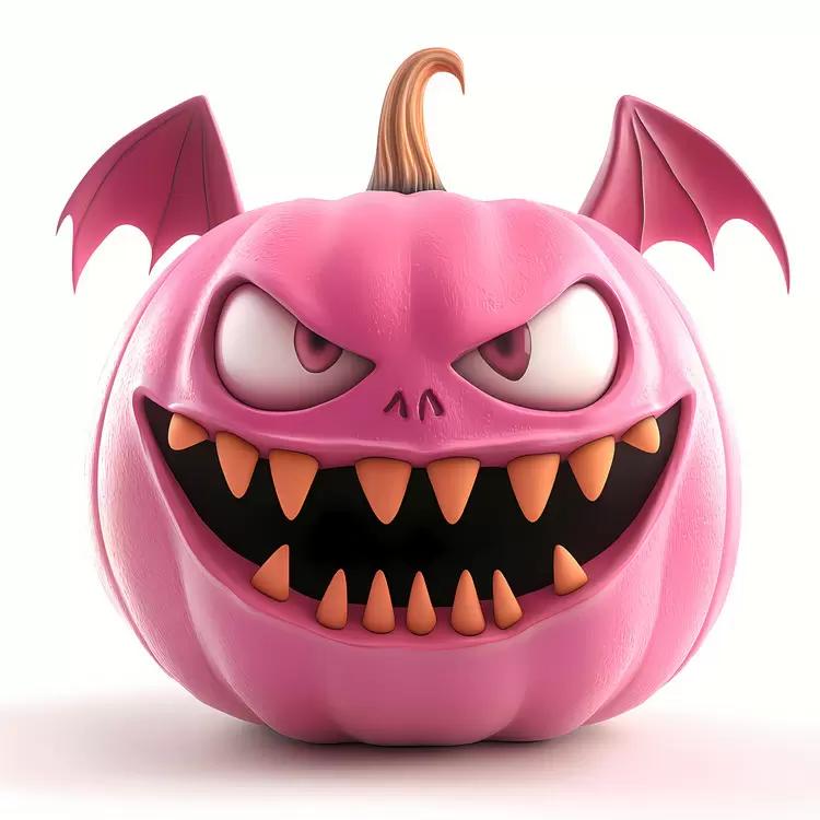 Pink Halloween monster