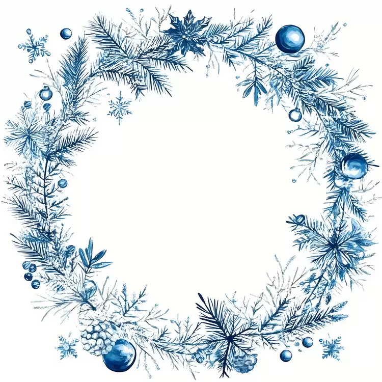 Christmas Frame Blue
