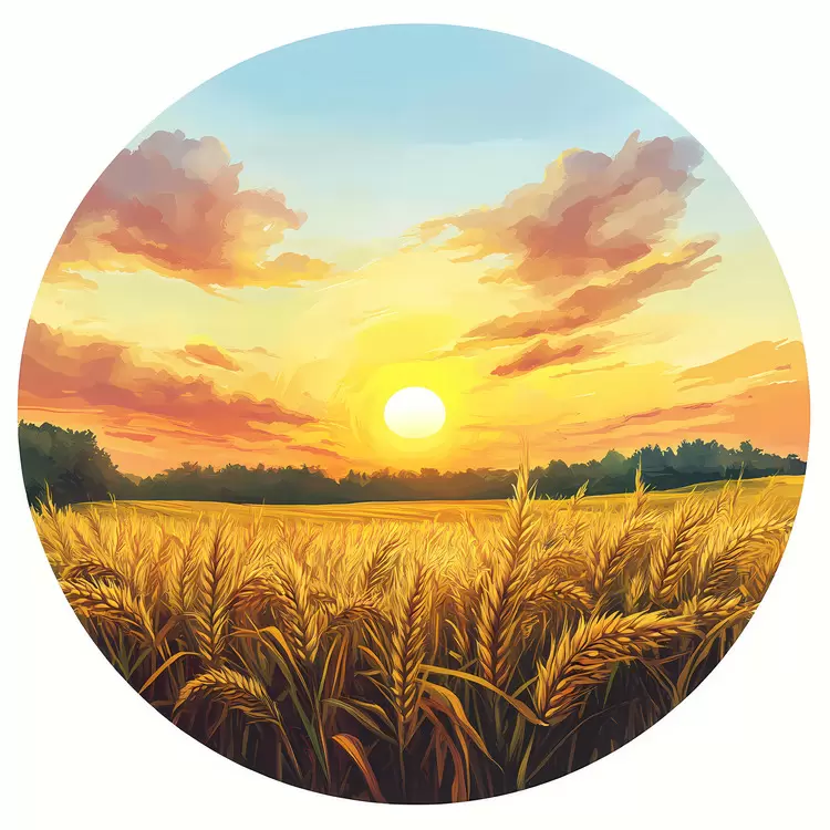 Sunrise Over Fields