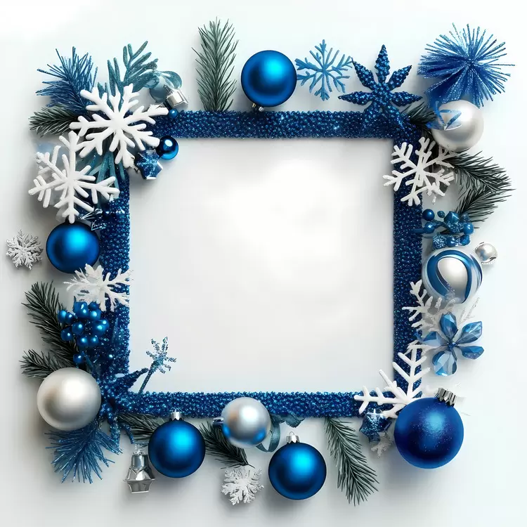 Christmas Frame Blue