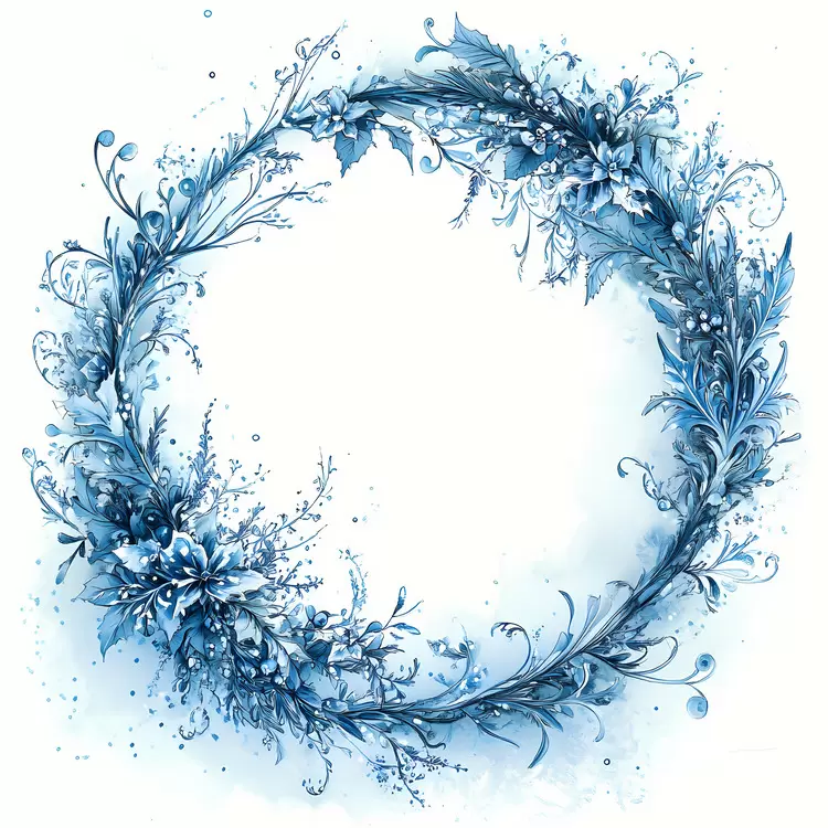Christmas Frame Blue