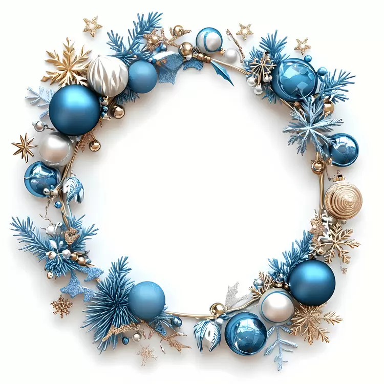 Christmas Frame Blue
