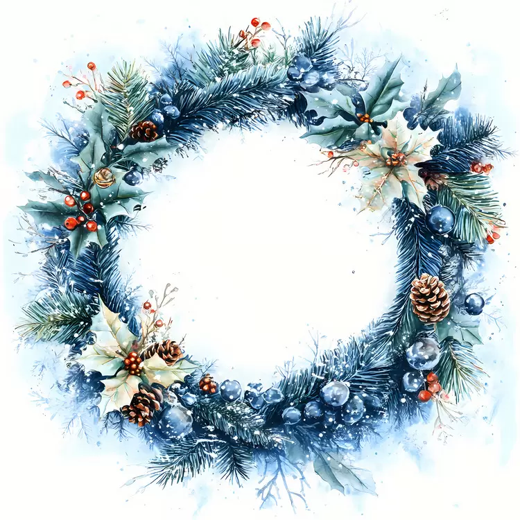 Christmas Frame Blue