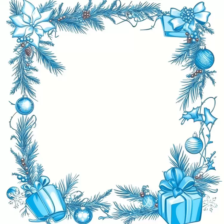 Christmas Frame Blue