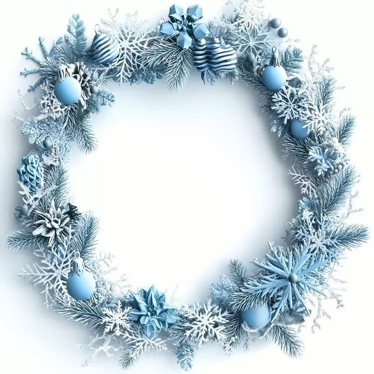 Christmas Frame Blue