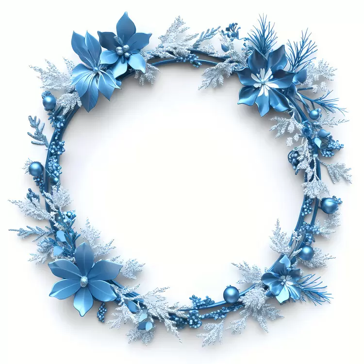 Christmas Frame Blue