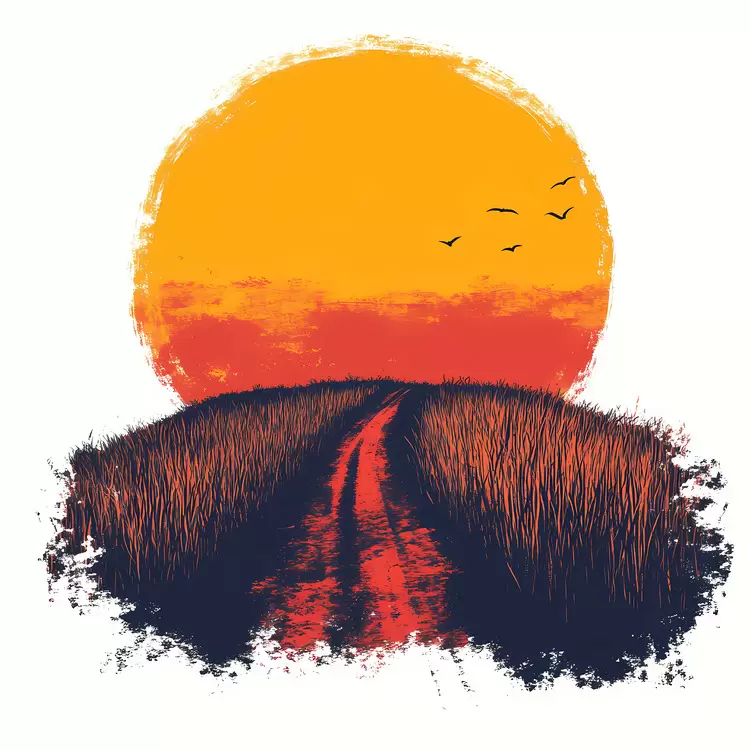 Sunrise Over Fields