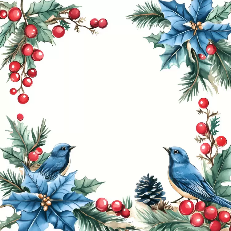 Christmas Frame Blue