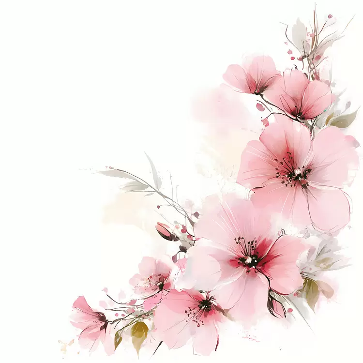 pink flower corner