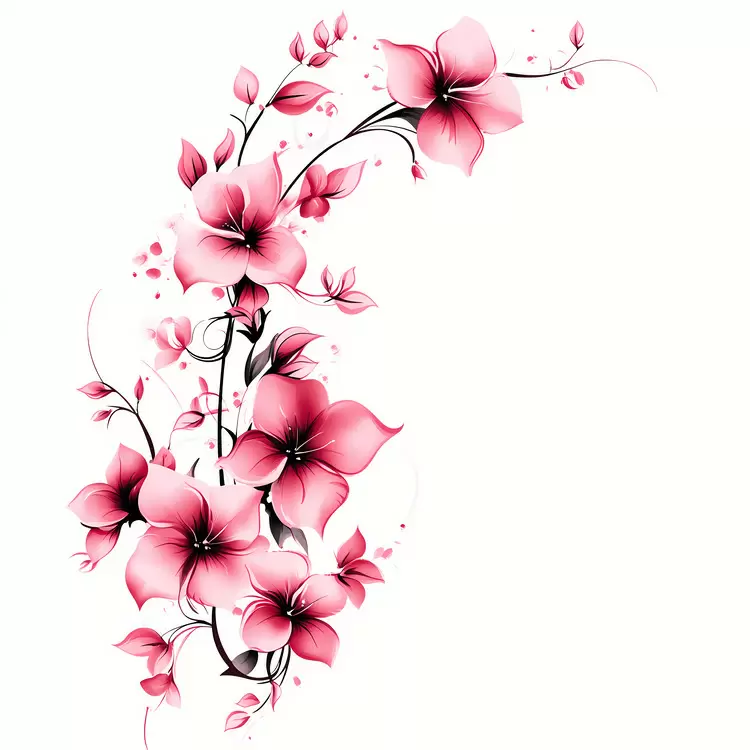 pink flower corner