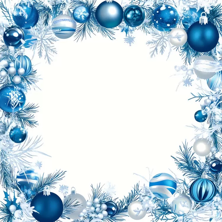 Christmas Frame Blue