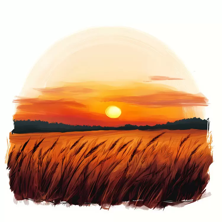 Sunrise Over Fields