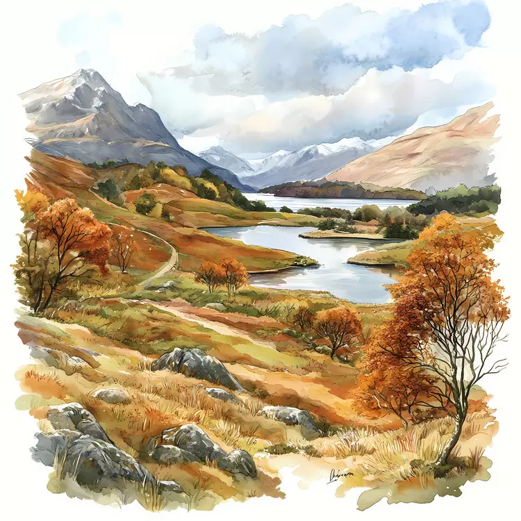 Scottish Highlands in Fall