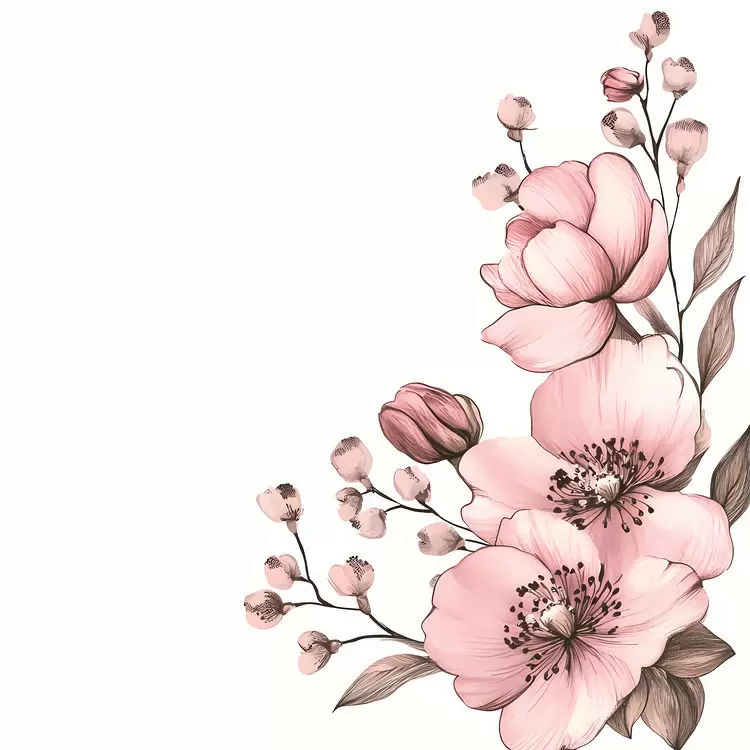 pink flower corner