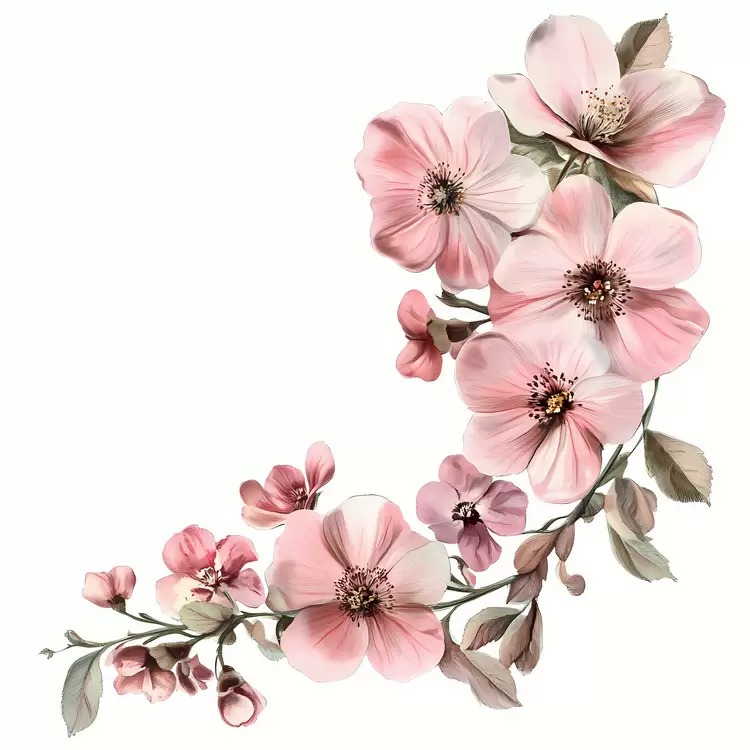 pink flower corner