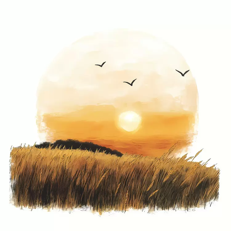 Sunrise Over Fields