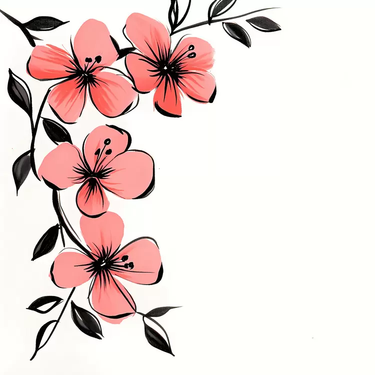 pink flower corner
