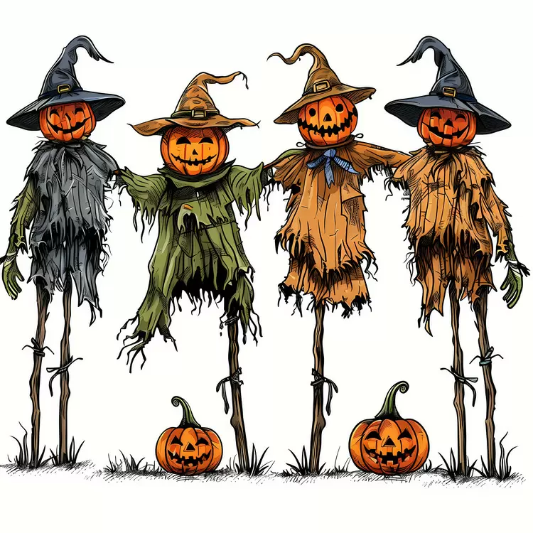 Halloween scarecrow Halloween Border