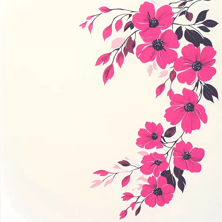pink flower corner