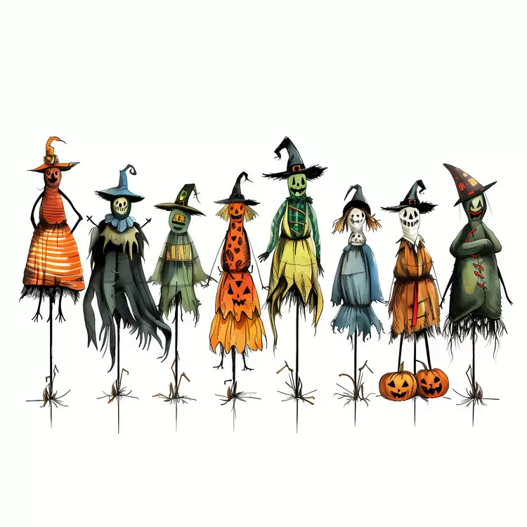 Halloween scarecrow Halloween Border