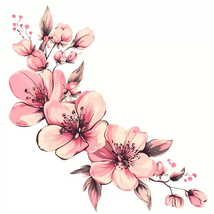 pink flower corner