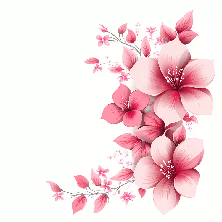 pink flower corner