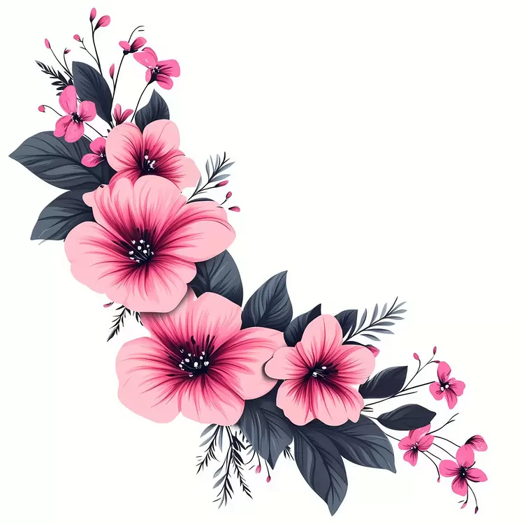 pink flower corner